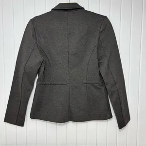 Quince Dark Gray Blazer Notch Collar Long‎ Sleeve Hook and Eye Work Size S thumbnail 4