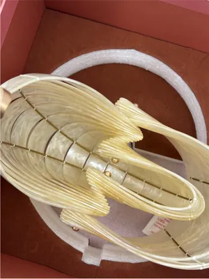 Cult Gaia Sirena Shell Acrylic Rounded Seashell Clutch in Ivory thumbnail 5