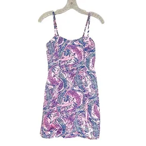 Lilly Pulitzer Shelli Sheath Dress Women's 0‎ Blue Pink Feminine Dainty Classic thumbnail 3