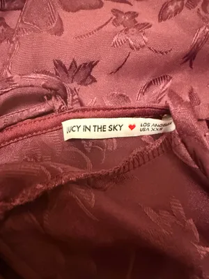 Lucy in the Sky Burgundy floral Mini Dress thumbnail 5