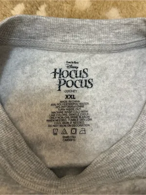 Disney Hocus Pocus Sweatshirt XXL Gray Sanderson Sisters Halloween Crewneck thumbnail 6