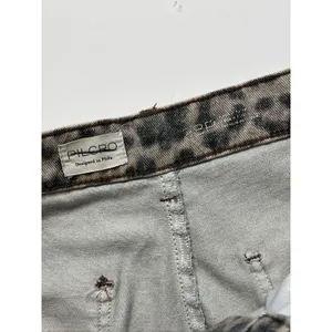 Pilcro Leopard Animal Print Wide Leg Pants Size 28 Petite High-Rise Cuffed Hem thumbnail 5