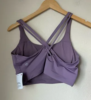 Lululemon Energy Longline Bra Medium Support B-D Cups Evolve Lavender Lux Size L thumbnail 1