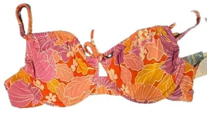 Roxy Bell Bottom Blooms Ruched Bikini Top and High-Waist Bikini Bottom Set thumbnail 1