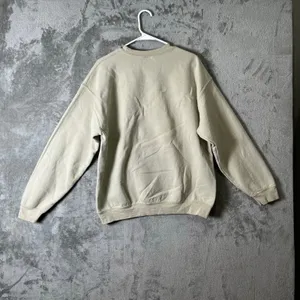 Karma Is A Cat Graphic‎ Crewneck Sweatshirt Eras Cats Beige Pullover Size Large thumbnail 3