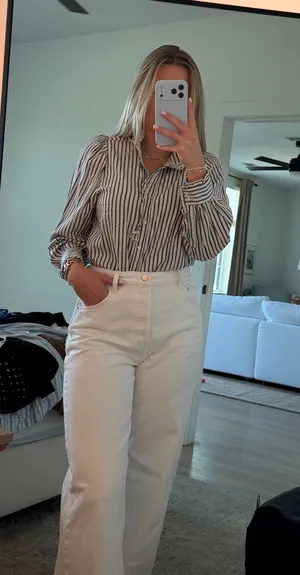H&M Stripe Button Down Shirt thumbnail 1