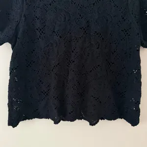Abercrombie & Fitch‎ Crochet Black Knit Short Sleeve Loose Knit Sweater Size XL thumbnail 3