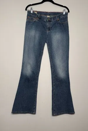 Abercrombie & Fitch Women's Flared Blue Denim Jeans thumbnail 1