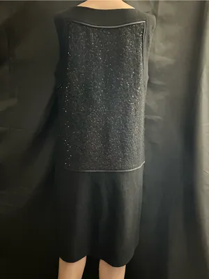 Loft Women’s Black Sequin Front Shift Dress SZ 8 NWT thumbnail 2
