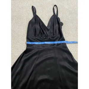 Trashy Diva Black Maxi Dress Size XS 100% silk thumbnail 11
