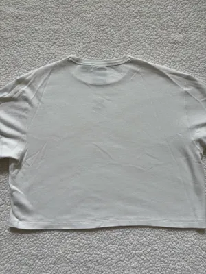 Columbia Sportswear White "Stop & Look" Embroidered Cropped Boxy T-Shirt M thumbnail 6