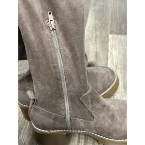 NEW Altar’d State Faux Suede Over The Knee Boots Taupe Chunky Lug Sole Size 8.5M thumbnail 8