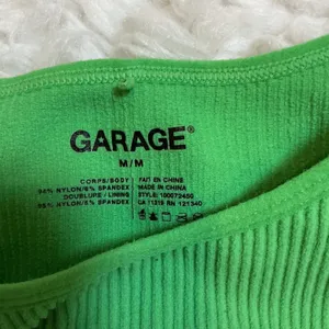 Garage Green‎ Ribbed Seamless Tank Top High Neck Cropped Racerback sz M thumbnail 2