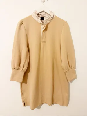 Pomander Place By Tuckernuck Charlotte French Terry Dress Beige Tan Size Medium thumbnail 2