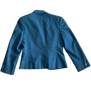 Pendleton Teal 100% Virgin Wool Short Blazer womens Sz‎ 6 1 button closur… thumbnail 2