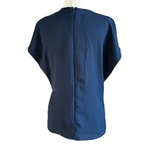 Express Blue V-Neck Cap Sleeve Top Women's Blouse Size Medium | 58-15 thumbnail 2