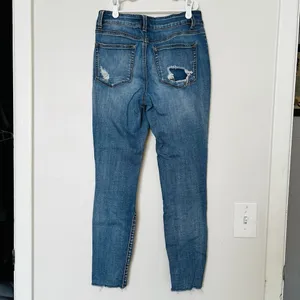 Maurices High Rise Skinny Blue Jeans Womens Small S Distressed Button-Fly thumbnail 2