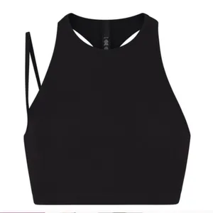 SKIMS Black Ribbed crop top XL onyx ribbed thumbnail 1