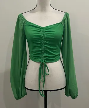 Shein Ruched Crop Top thumbnail 1
