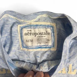 2000s Aeropostale Athletics Blue Fitted Graphic‎ Tee M 2000s thumbnail 2