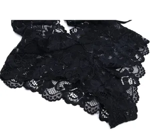 Womens Halter Lingerie Lace Teddy Bodysuit Nightwear Deep V Lace Babydoll M thumbnail 4