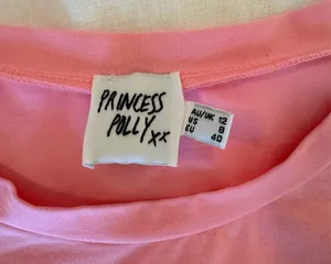 Princess Polly Pink Graphic Baby Tee thumbnail 2