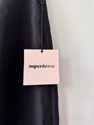 NWT Superdown Revolve Milan Black Ruffled Mini Skirt thumbnail 4