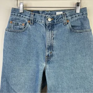Vintage Levis 550 Relaxed Tapered Jeans Y2K High Waist women 10 28 long tall thumbnail 2