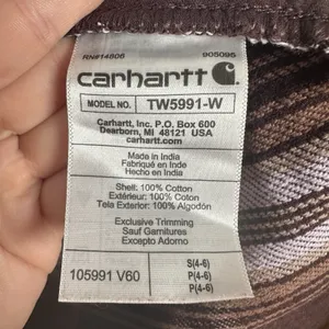 Carhartt Loose Fit Twill Shacket Womens Size Small Brown Plaid Cotton TW5991-W thumbnail 6