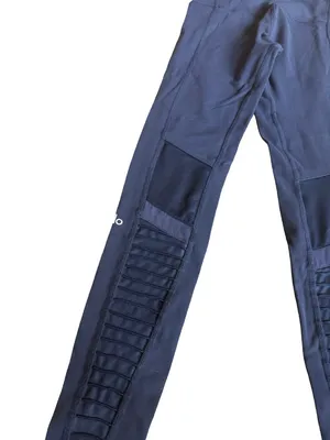 Alo Yoga High-Waisted Moto Leggings Navy Stretch Ankle Length Workout Size XS thumbnail 11
