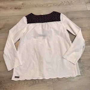 Matilda Jane Top Large Womens‎ Swiss Dot Eyelet Lace Snow Globe Popover Tunic thumbnail 3