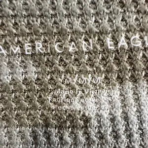 American Eagle Camo Waffle Knit Thermal V-Neck Top Green Camouflage Medium thumbnail 6