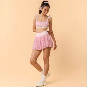 NWT! Blogilates Target X Popflex Viral Taylor Swift Ballerina Skort Floral/Gingham Size XS thumbnail 8