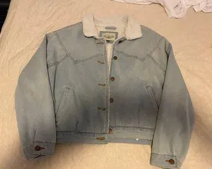 Ashley-Vintage Charm Sherpa Lined Jean Jacket thumbnail 1