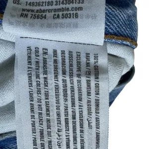 Abercrombie & Fitch Annie High Rise Distressed Denim Shorts Blue Edgy Size 28 6 thumbnail 6