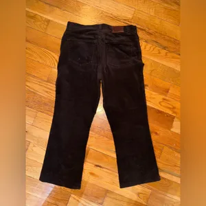 💜Polo Ralph Lauren Women's Burgundy and Brown Trousers thumbnail 4