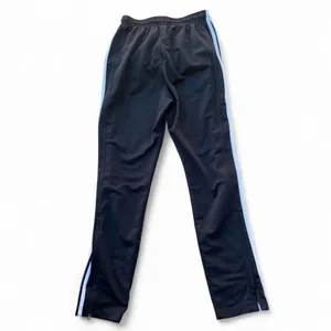 Black Adidas track pants with white stripes thumbnail 6