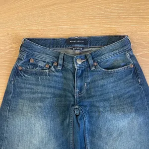 Aeropostale Jeans Super Low Rise Ultra Wide Leg Size 000 Reg Blue` thumbnail 2