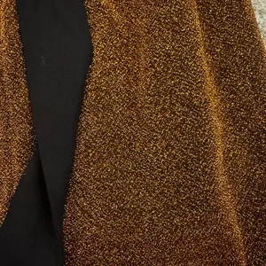 Brown shimmery strapless dress with black tie back thumbnail 3