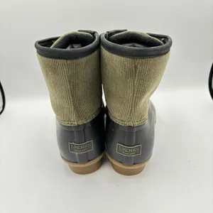 Sperry Women Olive /‎ Black Saltwater Tassel Corduroy Duck Boots Size 9 thumbnail 4