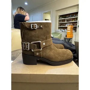 ASH 50mm Texas Suede Boots Women's Size 39 US @ 8.5 424144 Land Moto Boho thumbnail 2