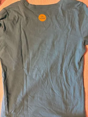 Life is Good T shirt Blue with Pink Trees thumbnail 4
