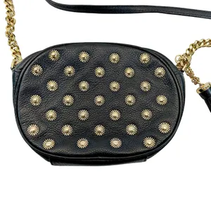 Michael Kors Ginny Black Studded Messenger Bag Crossbody Shoulder AQ-1608 H16 thumbnail 5