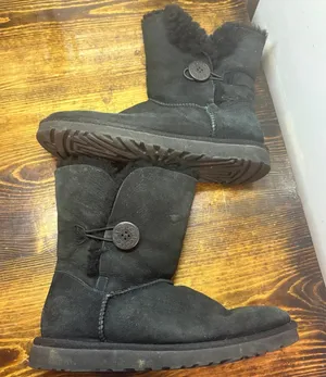 UGG Black Bailey Button Boots‎ Size 9 thumbnail 1