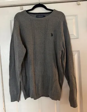 Grey U.S. Polo Assn. Polo Sweater Logo Large Men’s thumbnail 1