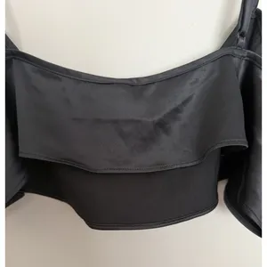 SKIMS Woven Shine Collection Satin Camisole Onyx Women's Size Medium thumbnail 4
