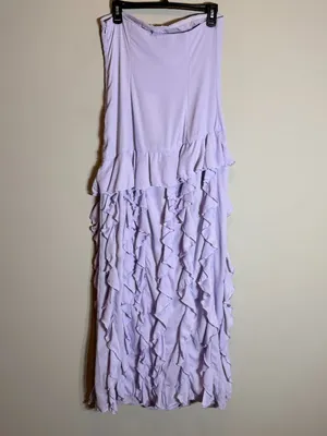 Peppermayo Firefly Maxi Dress Womens 6 Lilac Purple Ruffles Slit Fairy Party NWT thumbnail 13