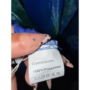 NWT Blue Green‎ Watercolor Organza Maxi Dress Feather fairycore gala mermaid thumbnail 7