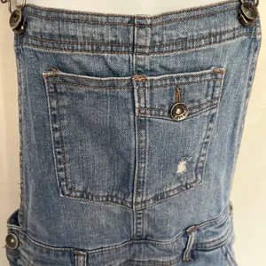 Empyre Cora Denim Y2K Jean Women Shortalls Sz 5 Grunge Indie Distressed Raw thumbnail 8
