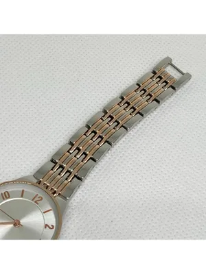 FMD Women’s two tone watch 25mm quartz analog size 6.5” running thumbnail 4